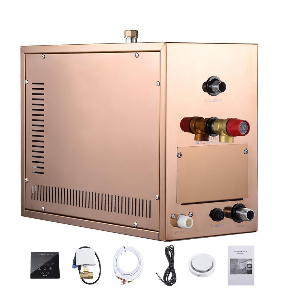 ZHON Sauna Steam Bath Generator Stainless Steel Steam Shower Kit Self