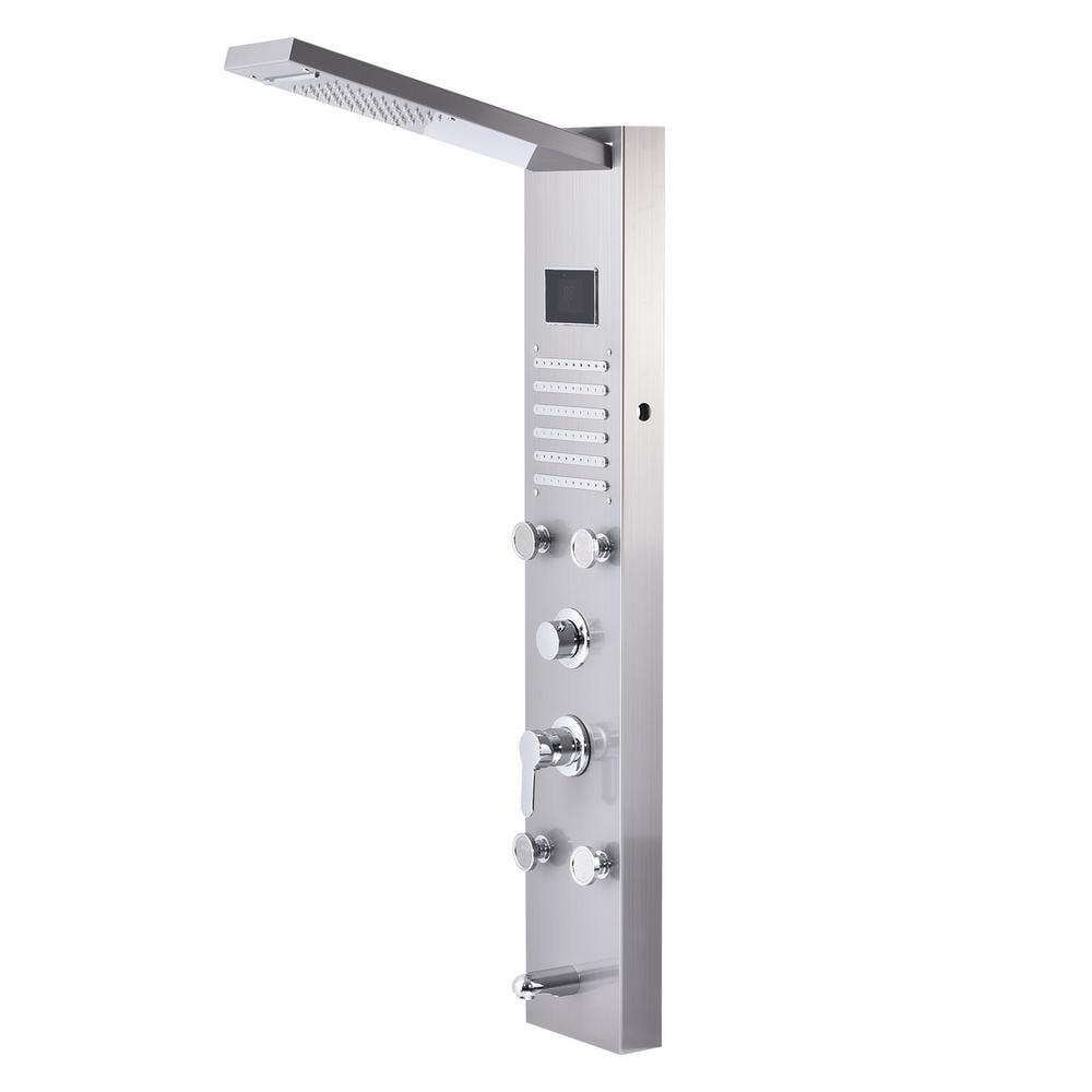 ZHON Shower Panel Tower LED Digital Shower Tower with 6 Body Jets