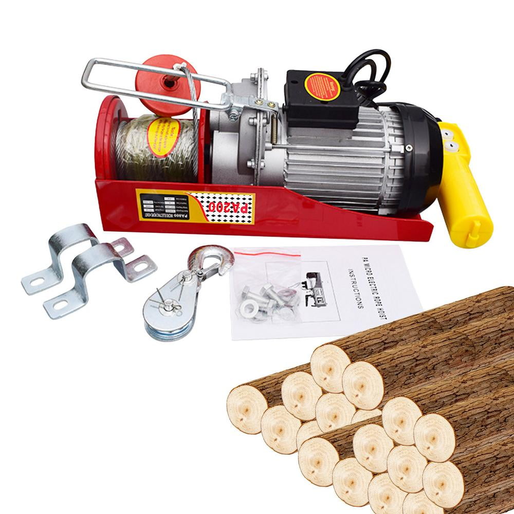 ZHON Steel Electric Lift Steel Wire Winch 440lbs Lift Capacity Large