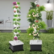 ZHON Vertical Hydroponic Garden Tower 10-layer Hydroponic Vegetable Planting Towers 50 Slots High-Rise Building Gardening Towers Standard Specifications respectable