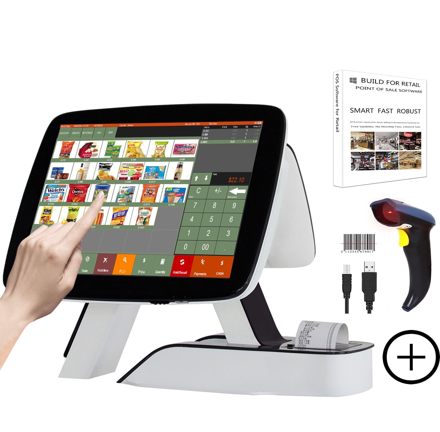 ZHONGJI POS Machine includes POS Software for Small Retail