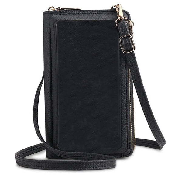 ZHONGLEFA 1 Pcs Women Leather Touch Screen Card Holder for Women and Carrying Mobile Phone