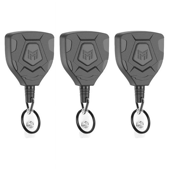 ZHONGLEFA 3 Pcs Heavy Duty Retractable Keychains for ID Card Holders and Keys