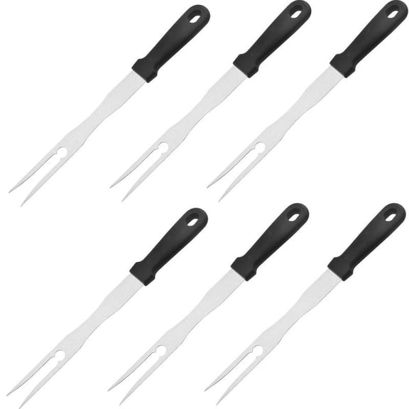 ZHONGLEFA 6 Pcs Stainless Steel Meat Carving Forks for Home Kitchen