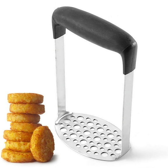 ZHONGLEFA Heavy Duty Stainless Steel Potato Masher for Smooth Mashed Potatoes