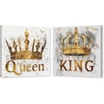 thumbnail image 1 of ZHONGYUTONG 2 Piece King and Queen Canvas Wall Art Crown Pictures Print Gold Crown Painting Fashion Artwork for Bedroom Decor Framed (12.00" x 12.00" x 2PCS), 1 of 5