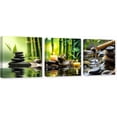 thumbnail image 1 of ZHONGYUTONG 3 Piece Zen Canvas Wall Art Zen Stone Picture Still life Green Bamboo Painting Meditation Artwork for Bedroom Decor Framed (10.00" x 10.00" x 3PCS), 1 of 5
