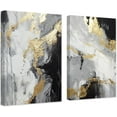 thumbnail image 1 of ZHONGYUTONG Abstract Black White & Gold Wall Decor 2 Pieces Abstract Canvas&nbsp;Art Prints Paintings Modern Artwork for Living Room Bedroom Decor (12.00" x 16.00" x 2PCS), 1 of 6