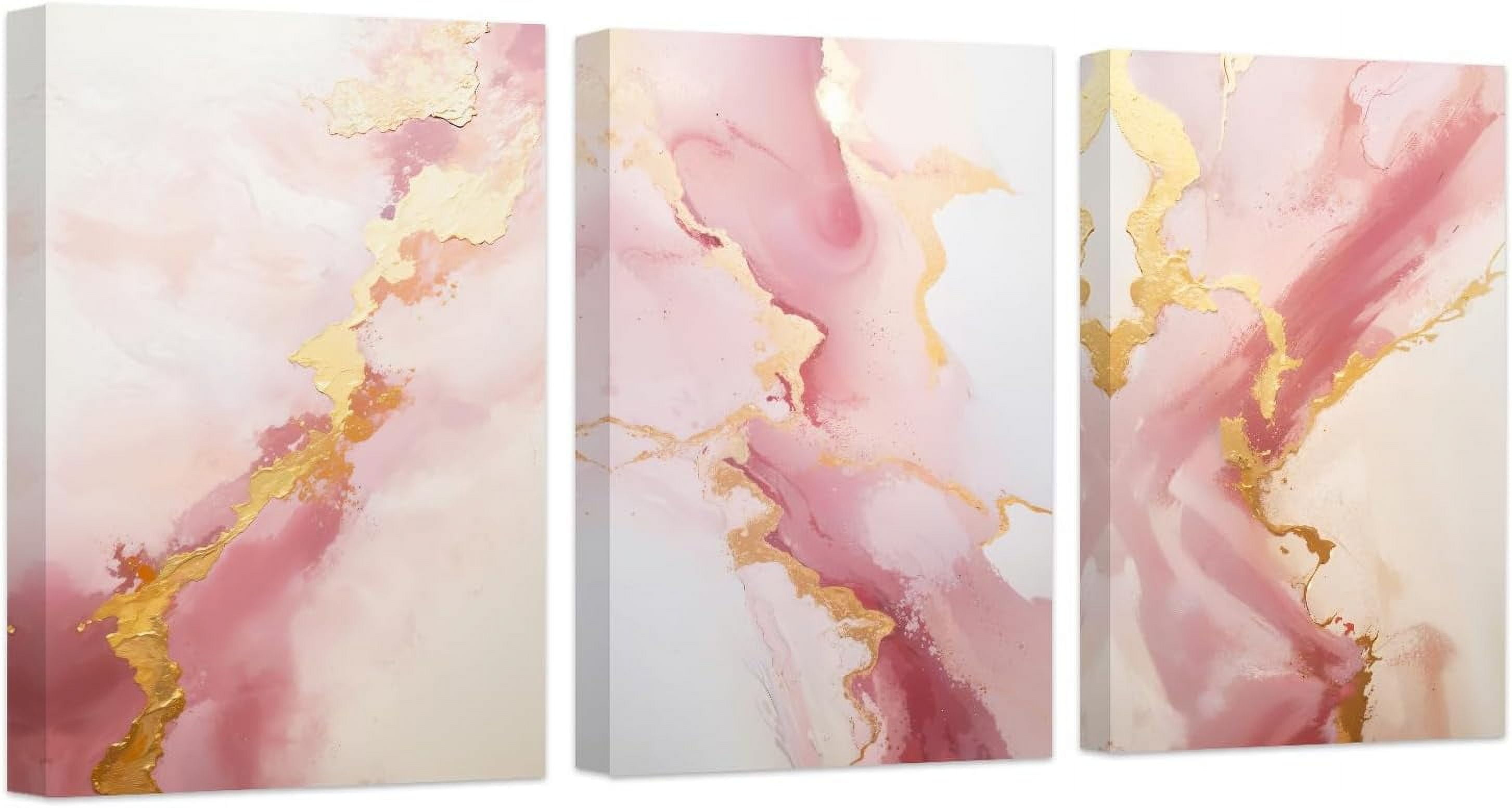 ZHONGYUTONG Abstract Canvas Prints Wall Art 3 Panel Texture Painting ...