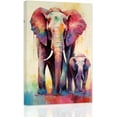 thumbnail image 1 of ZHONGYUTONG Abstract Elephant Wall Art African Wildlife Painting Colorful Aniamls Picture Graffiti Elephant Canvas Print for Home Living Room Decor Frame (12.00" x 18.00"), 1 of 5