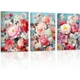 thumbnail image 1 of ZHONGYUTONG Abstract Flowers Wall Art 3 Pieces Blooming Colorful Floral Canvas Picture Prints Nature Painting Artwork Home Decor Framed (20.00" x 28.00" x 3PCS), 1 of 6