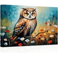 thumbnail image 1 of ZHONGYUTONG Abstract Forest Animal Canvas Wall Art Colorful Owl Painting Prints Wildlife Posters Artwork Home Decor Framed (12.00" x 18.00"), 1 of 6