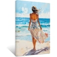 thumbnail image 1 of ZHONGYUTONG Abstract Girl Canvas Wall Art Elegant Woman's Back Picture Prints Modern Artwork for Girl's Room Bedroom Framed (16.00" x 24.00"), 1 of 6