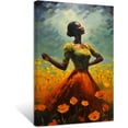 thumbnail image 1 of ZHONGYUTONG Abstract Girl Canvas Wall Art Woman in Flower Field Paintings Prints Elegant Artwork for Girl's Room Bedroom Framed (12.00" x 18.00"), 1 of 6
