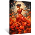 thumbnail image 1 of ZHONGYUTONG Abstract Girl Canvas Wall Art Woman in Flower Field Paintings Prints Elegant Artwork for Girl's Room Bedroom Framed (16.00" x 24.00"), 1 of 6