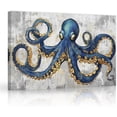 thumbnail image 1 of ZHONGYUTONG Abstract Octopus Canvas Wall Art Sea Animal Pictures Wall Decor Ocean Octopus Painting for Living Room Bathroom Decor Framed (12.00" x 18.00"), 1 of 5
