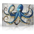 thumbnail image 1 of ZHONGYUTONG Abstract Octopus Canvas Wall Art Sea Animal Pictures Wall Decor Ocean Octopus Painting for Living Room Bathroom Decor Framed (12.00" x 18.00"), 1 of 5