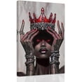 thumbnail image 1 of ZHONGYUTONG African American Canvas Wall Art Red Queen Picture Black Women Painting Wall Decor Afro Girl Fashion Art Prints Bedroom Home Decor Framed (16.00" x 24.00"), 1 of 5