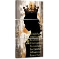 thumbnail image 1 of ZHONGYUTONG African American Wall Art 3 Piece Black Women Pictures Gold Crown Paintings Motivational Queen Canvas Print for Living Room Office Framed (24.00" x 36.00" x 3PCS), 1 of 6