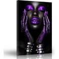 thumbnail image 1 of ZHONGYUTONG African American Wall Art Black Girl Canvas Print Fashion Black Women Pictures Modern Artwork for Living Room Decor Framed (12.00" x 18.00"), 1 of 5