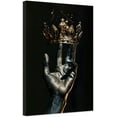 thumbnail image 1 of ZHONGYUTONG Black African Wall Art Gold Crown Wall Decor King Picture African American Canvas Prints Artwork for Home Room Office Decoration Framed (28.00" x 42.00"), 1 of 5