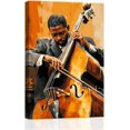 thumbnail image 1 of ZHONGYUTONG Black Music Canvas Wall Art African American Jazz Painting Music Playing Art Musical Instruments Prints Music Themed Men Room Home Decor Framed (20.00" x 30.00"), 1 of 4