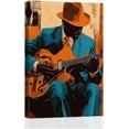 thumbnail image 1 of ZHONGYUTONG Black Music Canvas Wall Art African American Jazz Painting Music Playing Art Musical Instruments Prints Music Themed Men Room Home Decor Framed (12.00" x 18.00"), 1 of 4
