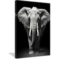 thumbnail image 1 of ZHONGYUTONG Black and White Elephant Canvas Wall Art African Forest Wildlife Pictures Prints Animals Paintings Office Wall Decor Framed (12.00" x 18.00"), 1 of 6