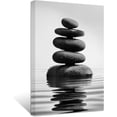thumbnail image 1 of ZHONGYUTONG Black and White Zen Wall Art Stones on Water Pictures SPA Canvas Prints Natural Meditation Artwork for Yoga Bathroom Wall Decor 24.00" x 36.00"), 1 of 6