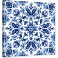 thumbnail image 1 of ZHONGYUTONG Blue Mandala Canvas Abstract Wall Art Navy Flower Pattern Picture Print Boho Painting Modern Artwork Wall Decor Framed (20.00" x 20.00"), 1 of 5