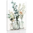 thumbnail image 1 of ZHONGYUTONG Bottles and Plants Wall Art Botanical Bathroom Pictures Eucalyptus Canvas Prints Country Kitchen Bedroom Home Decor Framed (12.00" x 18.00"), 1 of 5