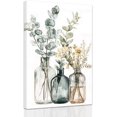 thumbnail image 1 of ZHONGYUTONG Bottles and Plants Wall Art Botanical Bathroom Pictures Eucalyptus Canvas Prints Country Kitchen Bedroom Home Decor Framed (20.00" x 30.00"), 1 of 5