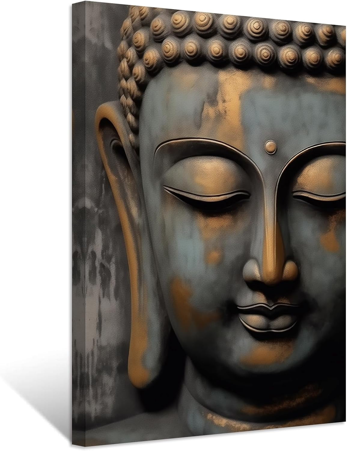 ZHONGYUTONG Buddha Head Wall Art Buddha Statue Paintings Zen Pictures ...