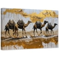 thumbnail image 1 of ZHONGYUTONG Camel Canvas Wall Art Desert Animal Pictures Wildlife Painting Country Farm Poster for Kitchen Living Room Decor Framed (12.00" x 18.00"), 1 of 5