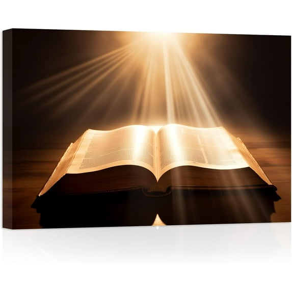 ZHONGYUTONG Christian Canvas Wall Art Bible Cross Pictures Prints Spiritual Poster Artwork Home Decor for Office Prayer Room Framed (16.00" x 24.00")