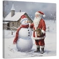 thumbnail image 1 of ZHONGYUTONG Christmas Canvas Wall Art Snowman Picture Santa Claus Painting Winter Farmhouse Poster for Living Room Decor Framed (12.00" x 12.00"), 1 of 5