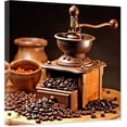 thumbnail image 1 of ZHONGYUTONG Coffee Canvas Wall Art Coffee Cup Bean Picture Kitchen Painting Dining Room Decor Artwork Framed (12.00" x 12.00"), 1 of 5