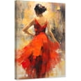thumbnail image 1 of ZHONGYUTONG Dancing Canvas Wall Art Dancer Girls Pictures Ballet Women Painting Elegant Dancer Poster for Living Room Decor Framed (28.00" x 42.00"), 1 of 5