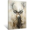 thumbnail image 1 of ZHONGYUTONG Deer Canvas Wall Art Elk Head Paintings Abstract Vintage Animal Picture Prints Hunting Artwork Home Decor Framed (20.00" x 30.00"), 1 of 6