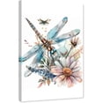 thumbnail image 1 of ZHONGYUTONG Dragonfly Canvas Wall Art for Bathroom Watercolor Dragonfly Pictures Wall Decor Home Painting Framed (24.00" x 36.00"), 1 of 5
