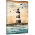 thumbnail image 1 of ZHONGYUTONG Farmhouse Canvas Wall Art Rustic Lighthouse Pictures Print Country Black White Tower Painting for Bedroom Decor Framed (12.00" x 18.00"), 1 of 5