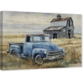 thumbnail image 1 of ZHONGYUTONG Farmhouse Wall Art Blue Truck Canvas Old Barn Picture Country Meadow Painting Rustic Artwork for Living Room Decor Framed (12.00" x 18.00"), 1 of 5