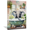 thumbnail image 1 of ZHONGYUTONG Funny Bathroom Animal Wall Art Cute Elephant in Bathtub with Sunflower Poster Canvas Prints Toilet Artwork Bathroom Decor (20.00" x 30.00"), 1 of 6