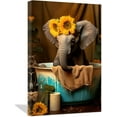 thumbnail image 1 of ZHONGYUTONG Funny Bathroom Animal Wall Art Cute Elephant in Bathtub with Sunflower Poster Canvas Prints Toilet Artwork Bathroom Decor (20.00" x 30.00"), 1 of 6