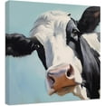 thumbnail image 1 of ZHONGYUTONG Funny Cow Canvas Wall Art Cute Cow Face Picture Animal Paintings Prints Rustic Farmhouse Wall Decor Framed (24.00" x 24.00"), 1 of 6