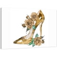 thumbnail image 1 of ZHONGYUTONG High Heels Canvas Wall Art Fashion Woman Pictures Wall Decor Rose High Heels Painting for Girl Room Bedroom Decor Framed (24.00" x 36.00"), 1 of 5