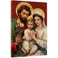 thumbnail image 1 of ZHONGYUTONG Holy Family Pictures Jesus and Virgin Mary Canvas Catholic Wall Art God Poster Christian Painting for Church Decor Framed (24.00" x 36.00"), 1 of 5