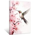 thumbnail image 1 of ZHONGYUTONG Hummingbird Canvas Wall Art Watercolor Bird & Flower Painting Prints Nature Animal Pictures for Kid's Room Nursery Framed (24.00" x 36.00"), 1 of 6