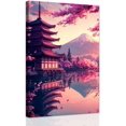 thumbnail image 1 of ZHONGYUTONG Japanese Wall Art Pink Cherry Blossom Pictures for Bedroom Japan Landscape Poster Prints Sakura Canvas Painting Framed Ready to Hang (16.00" x 24.00"), 1 of 4