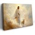 thumbnail image 1 of ZHONGYUTONG Jesus Wall Art Christian Canvas Prints Jesus and Lamb Picture God Poster Religious Paintings Church Living Room Office Corridor Decor Framed, 1 of 6